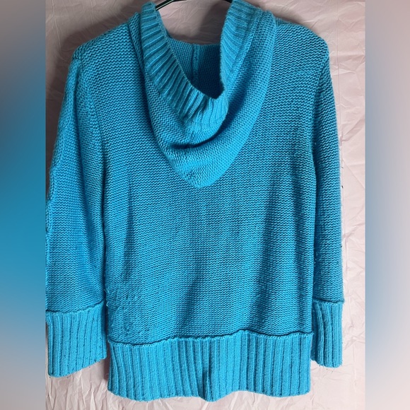 Dress Barn women’s large blue sweater hoodie - Picture 4 of 4